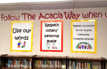  PBIS signs in the Acacia library